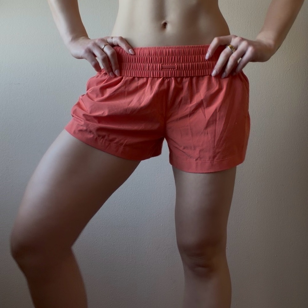 Coral pink athleta shorts